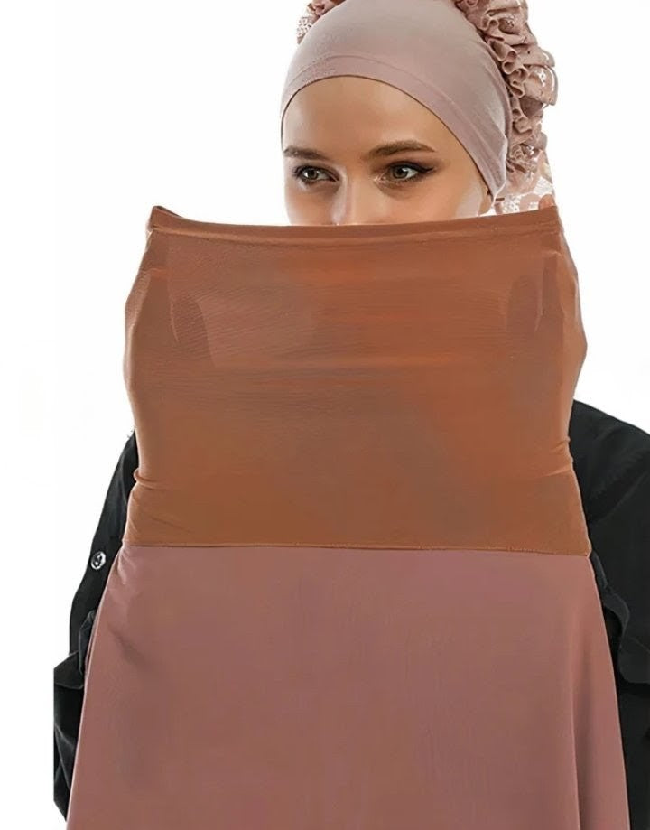 Georgette Hijab with attached cap